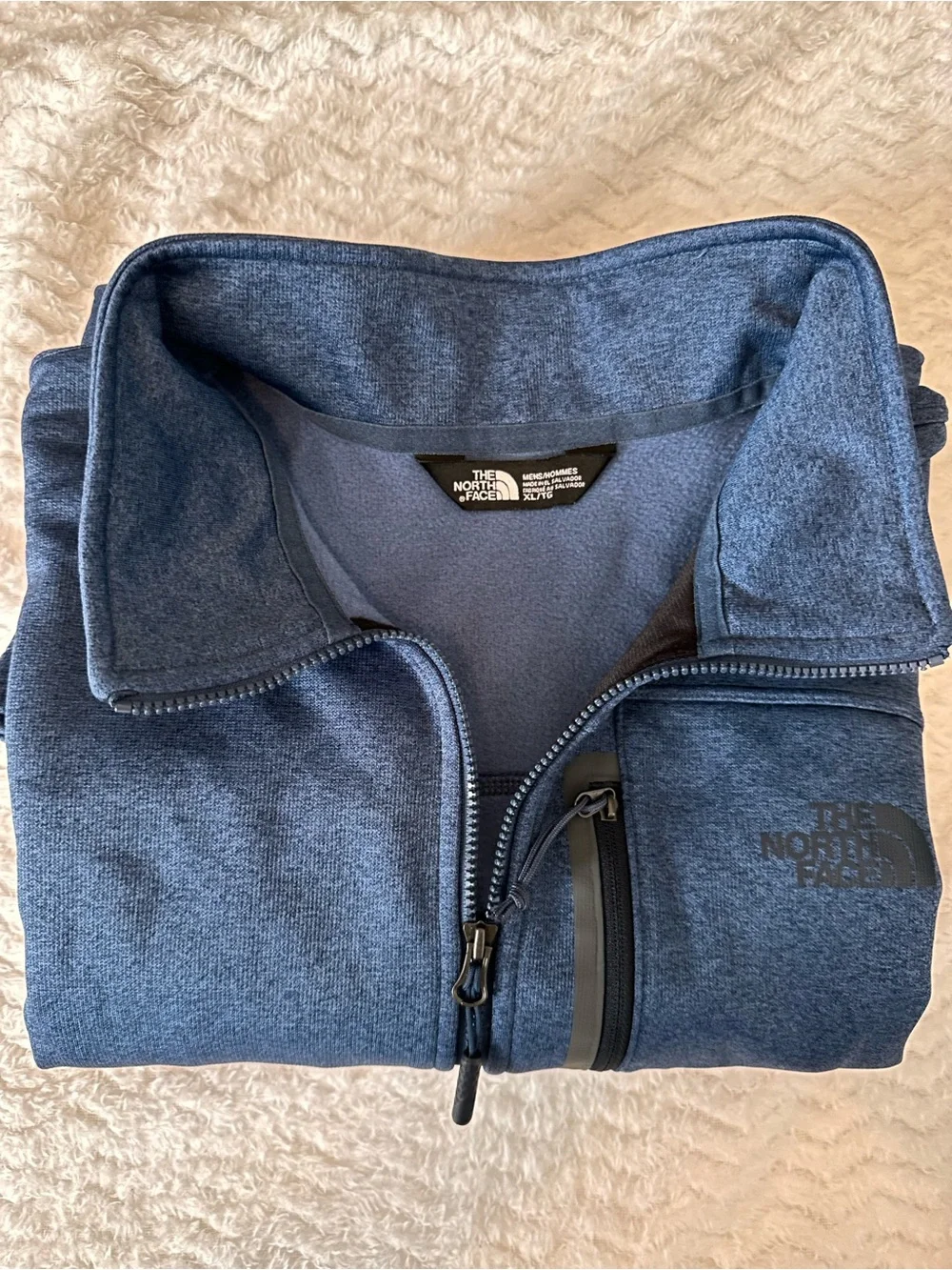 The North Face Aspen Snowmass Men's XL Quarter Zip Fleece Pullover Jacket Blue